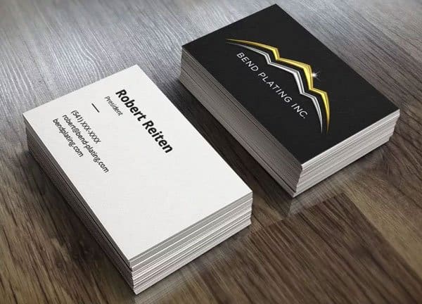 Bend Plating business card