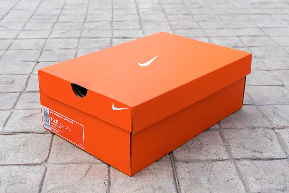 Nike shoe box; product branding