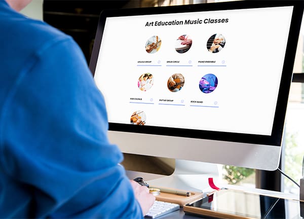 After School Music Academy website on desktop After School Music Academy website on desktop